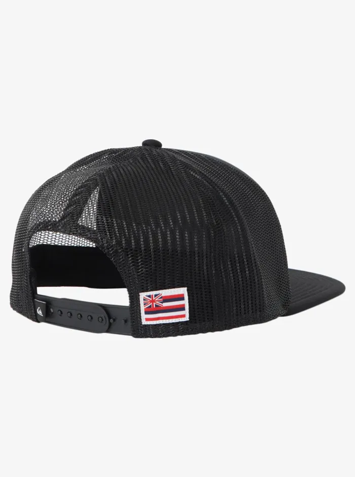 Hats Men Quiksilver Hi Water On The Brain Trucker Hat Black