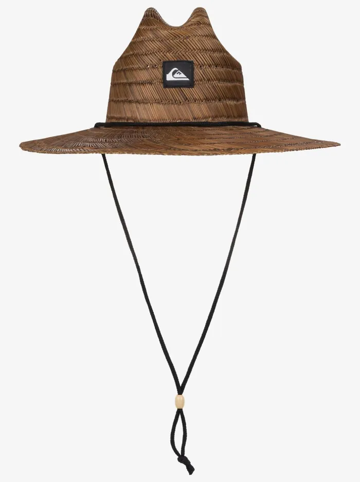 Hats Men Quiksilver Pierside Straw Lifeguard Hat Dark Brown