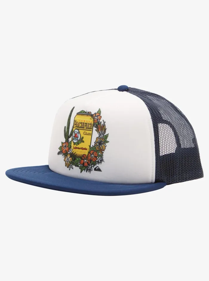 Hats Men Quiksilver Quiksilver X Pacifico Point Break Trucker Hat White