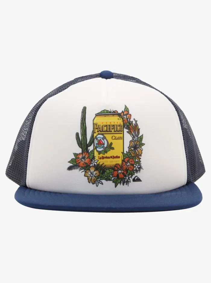 Hats Men Quiksilver Quiksilver X Pacifico Point Break Trucker Hat White