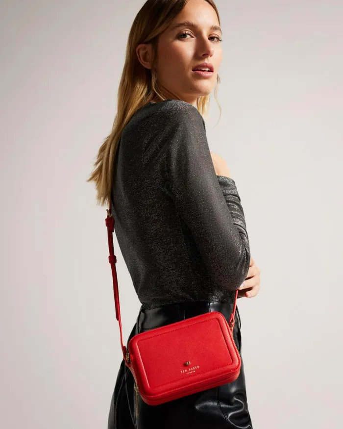 Heart Studded Small Camera Bag Red Women Ted Baker Bags Heart Studded Small Camera Bag Red Women Ted Baker Bags