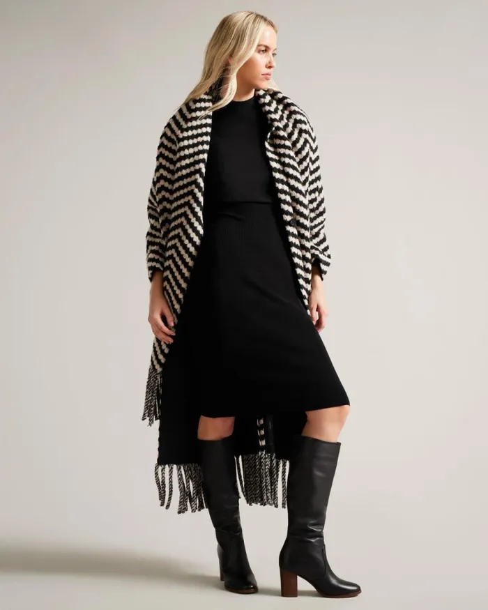 Heeled Knee High Leather Boots Black Women Ted Baker Boots