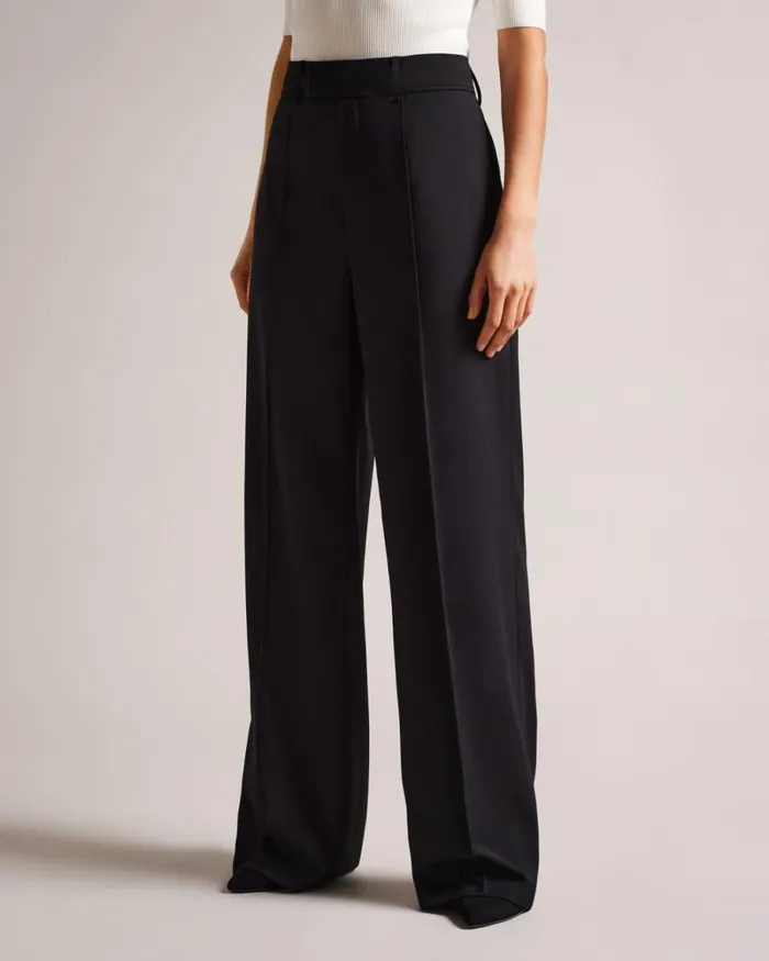 High Waisted Wide Leg Trousers Black Women Ted Baker Clothing High Waisted Wide Leg Trousers Black Women Ted Baker Clothing