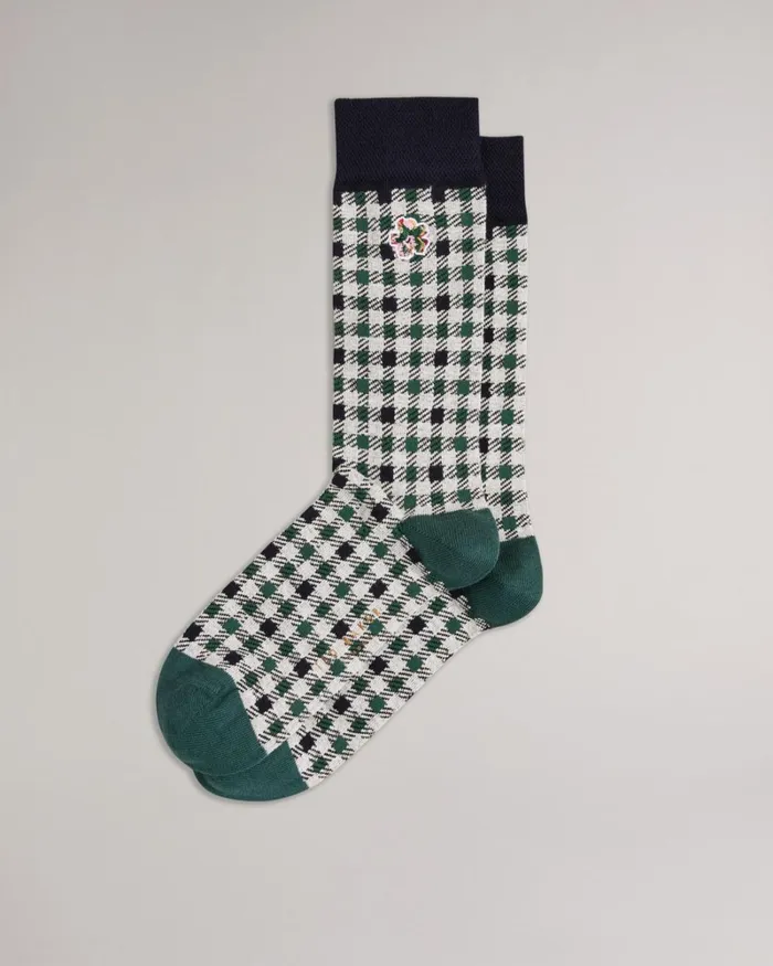 House Check Socks Green Men Ted Baker Socks