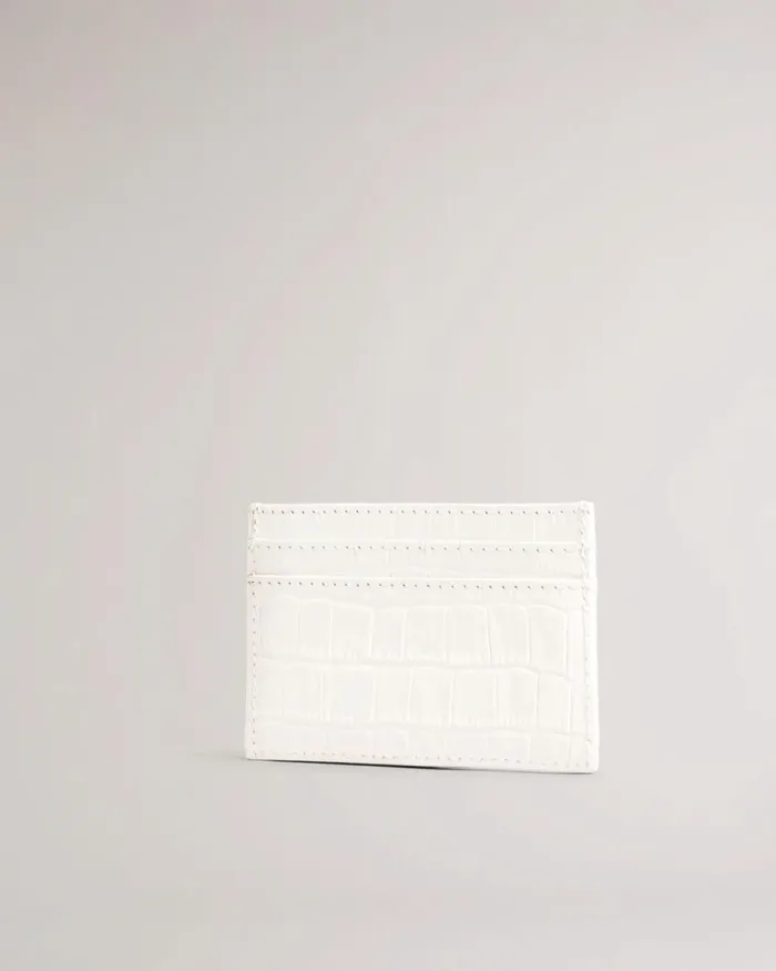 Imitation Croc Card Holder Ecru Women Ted Baker Wallets and Card Holders