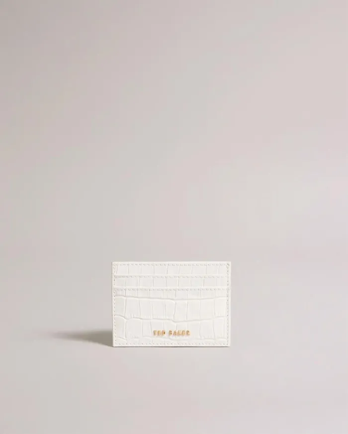 Imitation Croc Card Holder Ecru Women Ted Baker Wallets and Card Holders