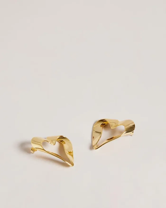 Infinity Heart Stud Earrings Gold Color Women Ted Baker Jewelry
