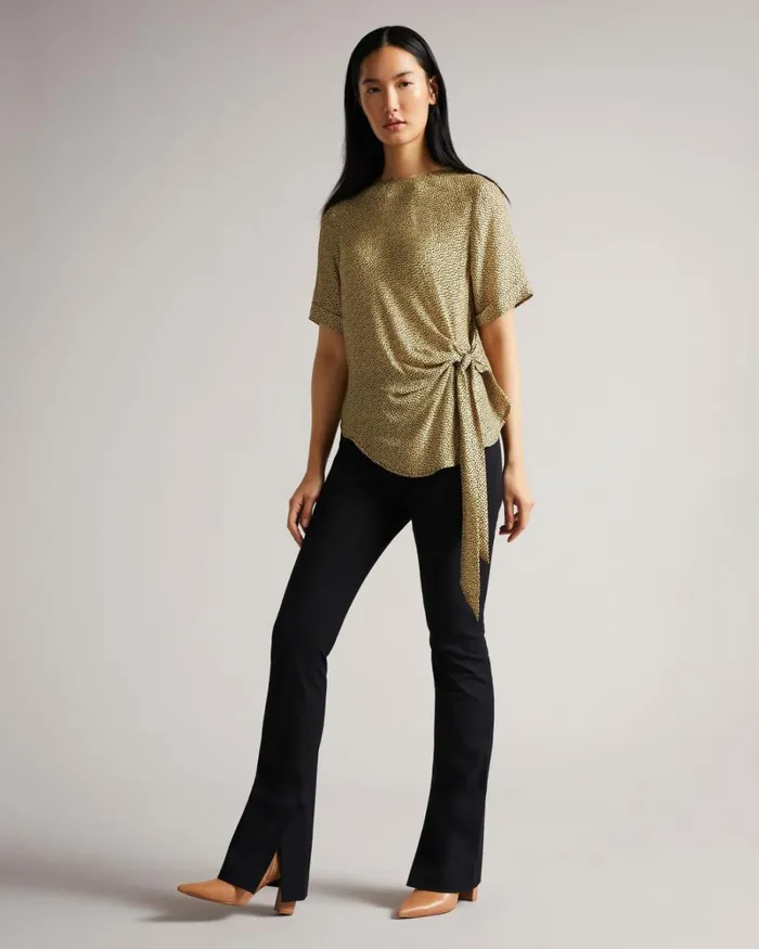 Integral Tie TShirt Black Women Ted Baker Tops and TShirts Integral Tie TShirt Black Women Ted Baker Tops and TShirts