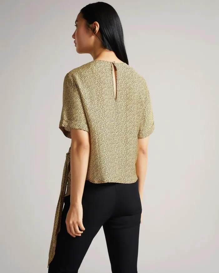 Integral Tie TShirt Black Women Ted Baker Tops and TShirts Integral Tie TShirt Black Women Ted Baker Tops and TShirts
