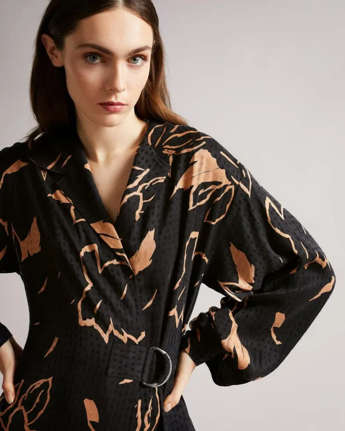 Integral Wrap Dress With Belt Detail Camel Women Ted Baker Dresses Integral Wrap Dress With Belt Detail Camel Women Ted Baker Dresses