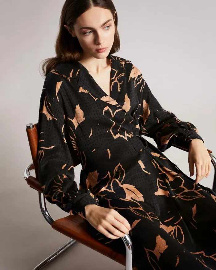 Integral Wrap Dress With Belt Detail Camel Women Ted Baker Dresses Integral Wrap Dress With Belt Detail Camel Women Ted Baker Dresses