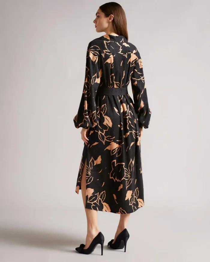 Integral Wrap Dress With Belt Detail Camel Women Ted Baker Dresses Integral Wrap Dress With Belt Detail Camel Women Ted Baker Dresses