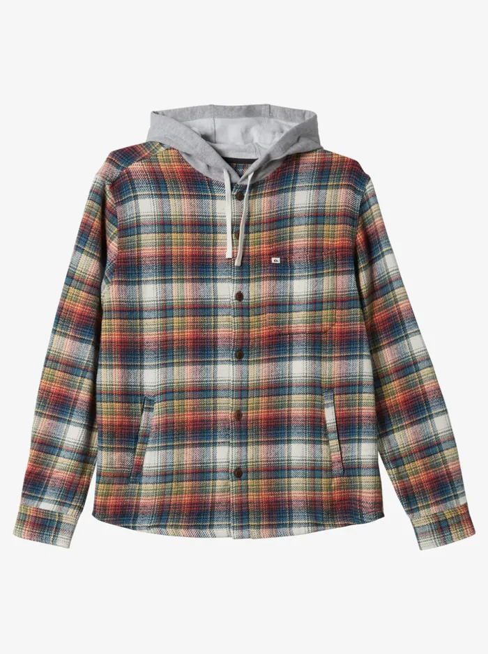 Jackets Men Quiksilver Briggs Hooded Flannel Long Sleeve Top Mineral Red Briggs Flannel Jackets Men Quiksilver Briggs Hooded Flannel Long Sleeve Top Mineral Red Briggs Flannel