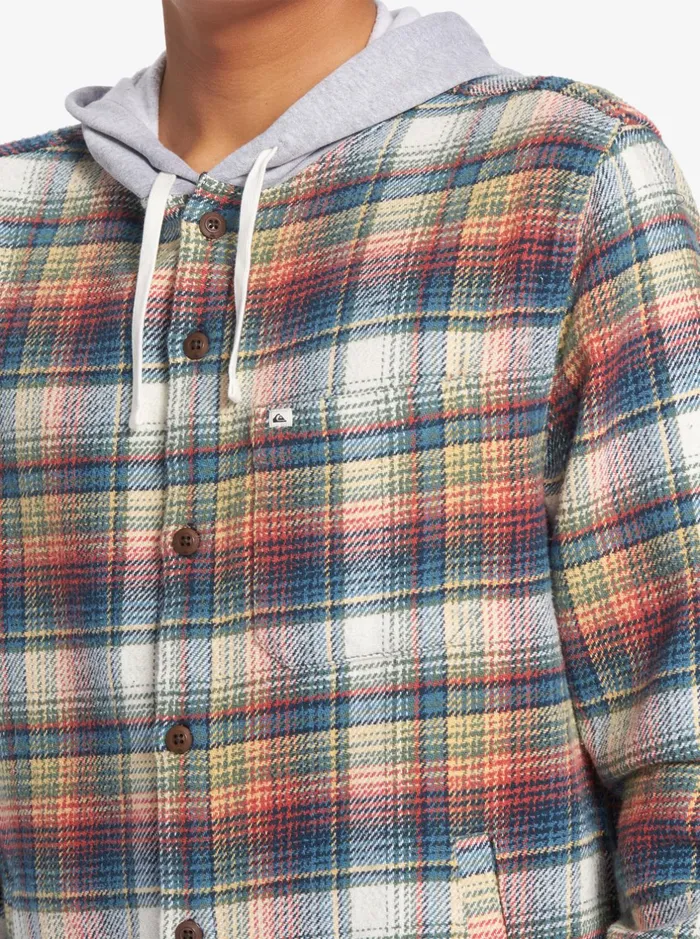 Jackets Men Quiksilver Briggs Hooded Flannel Long Sleeve Top Mineral Red Briggs Flannel Jackets Men Quiksilver Briggs Hooded Flannel Long Sleeve Top Mineral Red Briggs Flannel