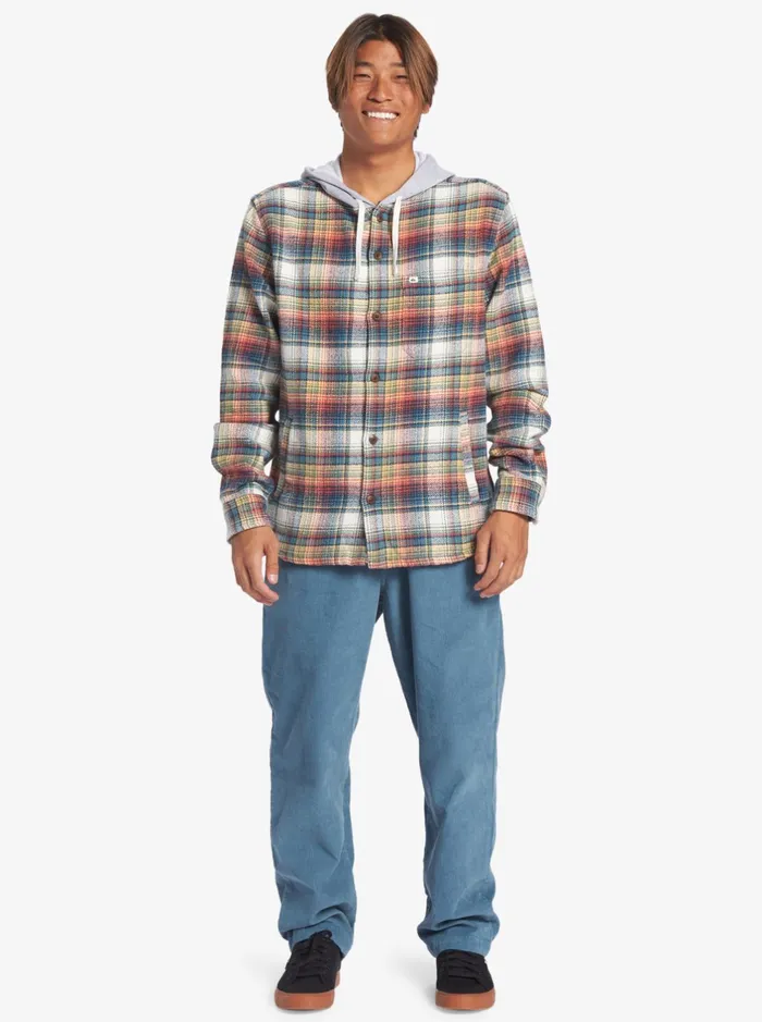 Jackets Men Quiksilver Briggs Hooded Flannel Long Sleeve Top Mineral Red Briggs Flannel Jackets Men Quiksilver Briggs Hooded Flannel Long Sleeve Top Mineral Red Briggs Flannel