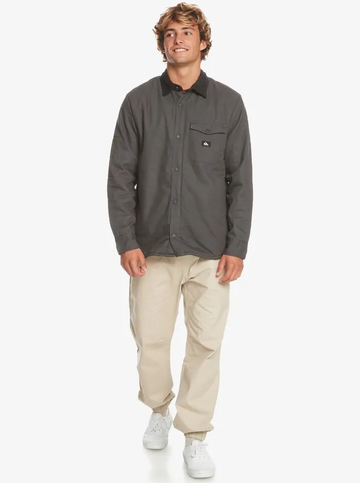 Jackets Men Quiksilver Downrail Upd Canvas Jacket Tarmac Jackets Men Quiksilver Downrail Upd Canvas Jacket Tarmac
