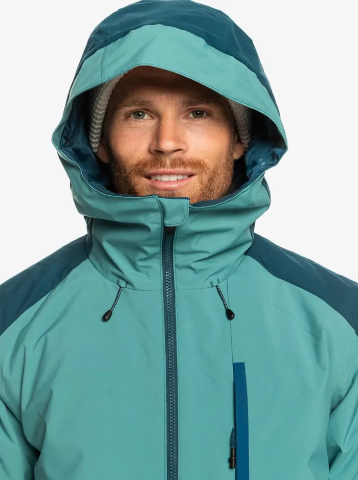 Jackets Men Quiksilver Mission Technical Snow Jacket Brittany Blue Jackets Men Quiksilver Mission Technical Snow Jacket Brittany Blue