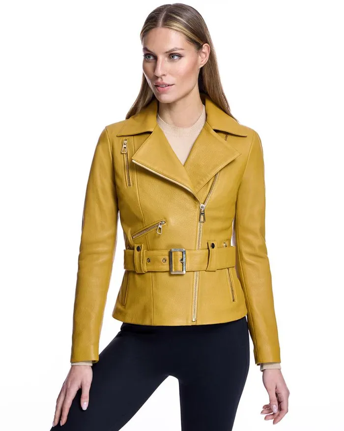 Jackets Women039s Maximilian Belted Leather Jacket