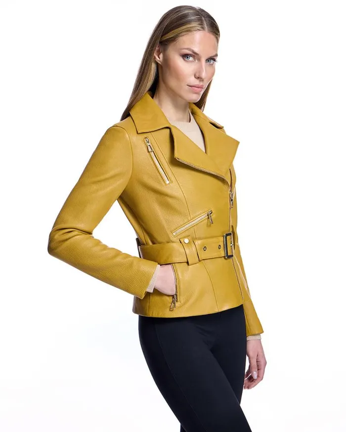 Jackets Women039s Maximilian Belted Leather Jacket