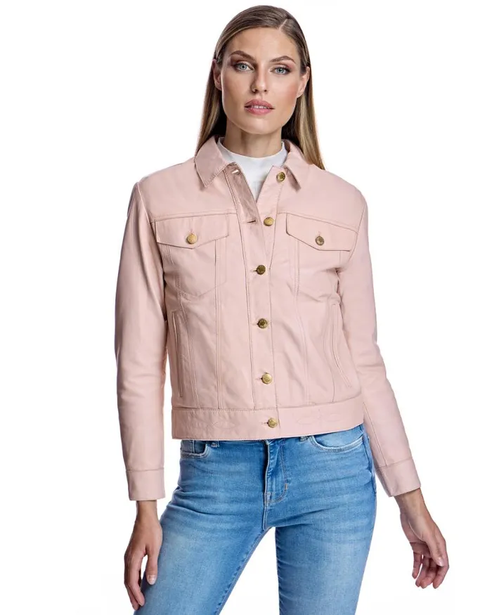 Jackets Women039s Maximilian Button Down Leather Jacket