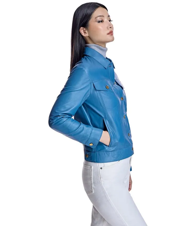 Jackets Women039s Maximilian Button Down Leather Jacket