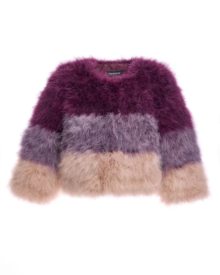 Jackets Women039s Maximilian Collarless Feather Bolero