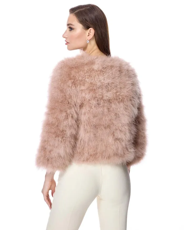 Jackets Women039s Maximilian Collarless Feather Bolero