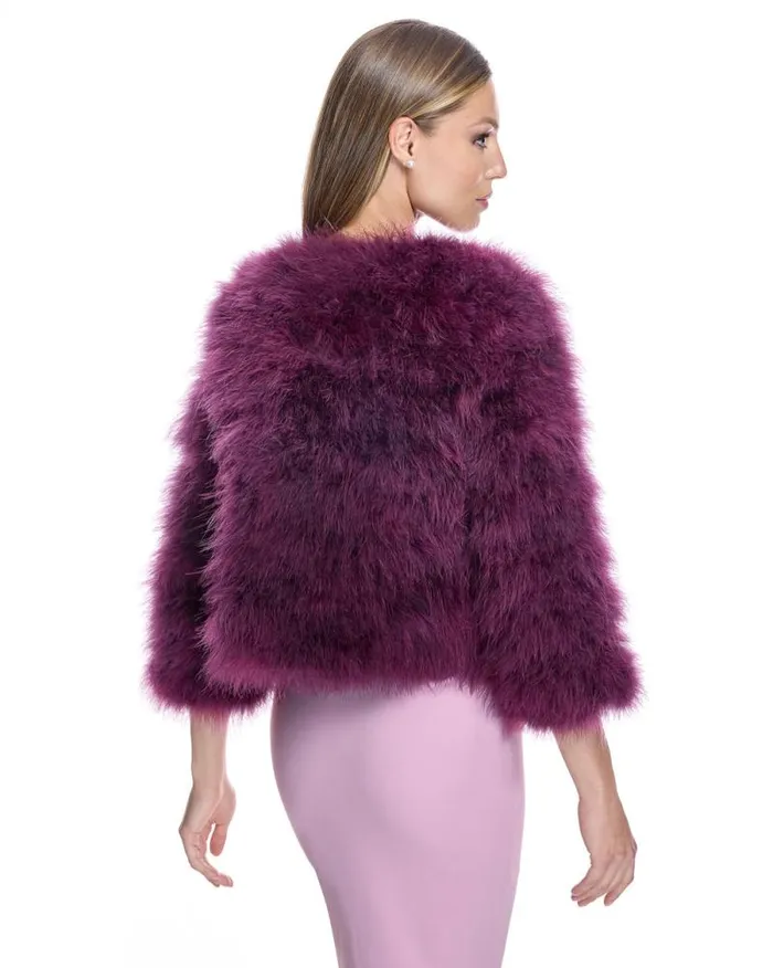 Jackets Women039s Maximilian Collarless Feather Bolero