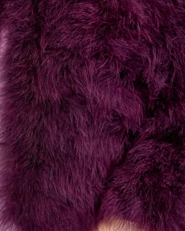 Jackets Women039s Maximilian Collarless Feather Bolero