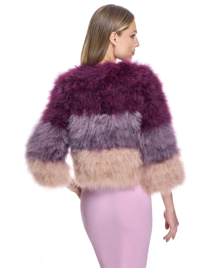 Jackets Women039s Maximilian Collarless Feather Bolero