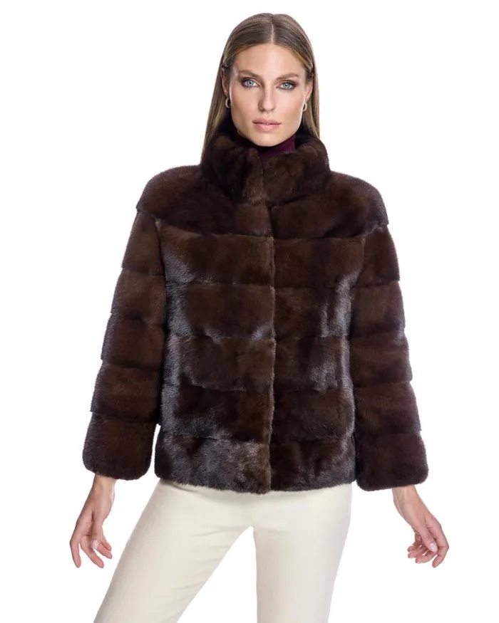 Jackets Women039s Maximilian Horizontal Mink Jacket