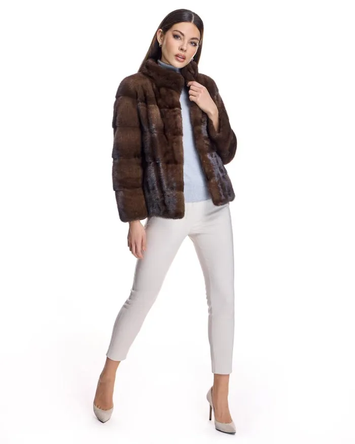 Jackets Women039s Maximilian Horizontal Mink Jacket
