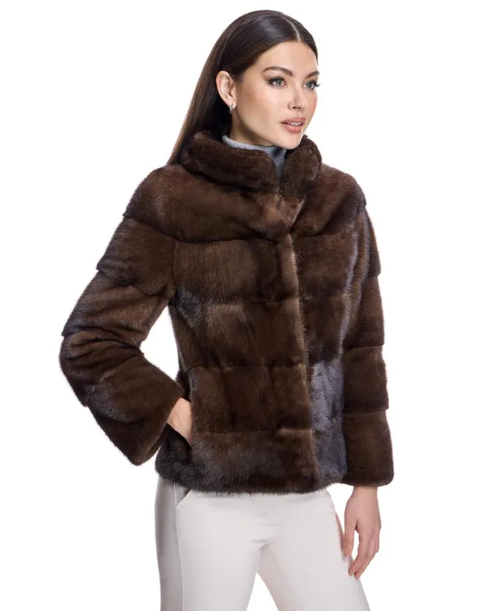 Jackets Women039s Maximilian Horizontal Mink Jacket