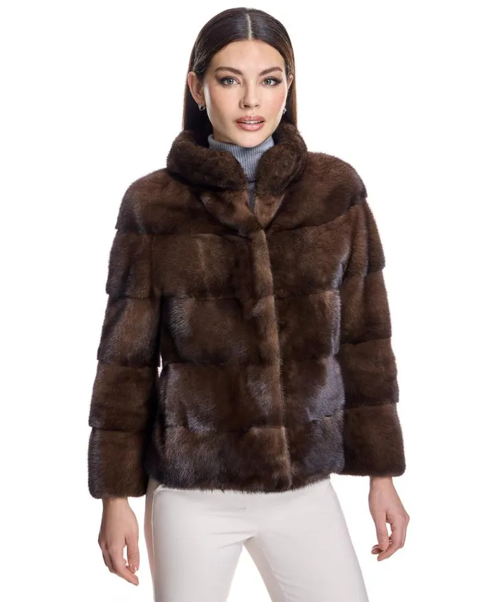 Jackets Women039s Maximilian Horizontal Mink Jacket