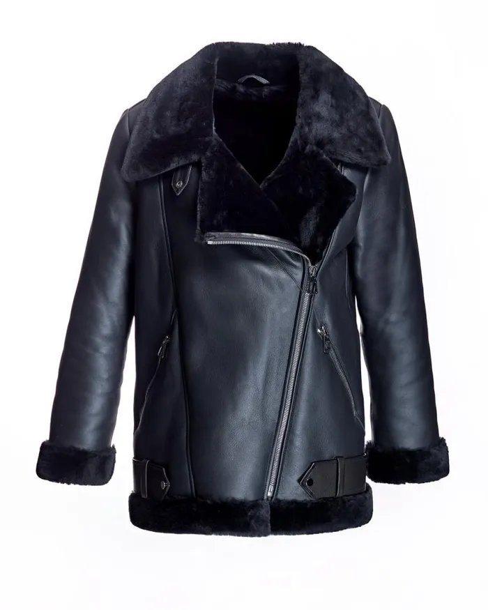 Jackets Women039s Maximilian Julia and Stella Shearling Motorcycle Jacket