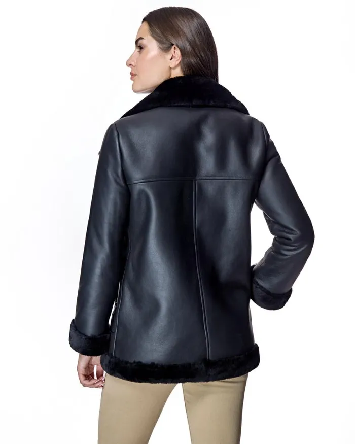 Jackets Women039s Maximilian Julia and Stella Shearling Motorcycle Jacket