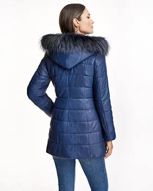 Jackets Women039s Maximilian Leather Jacket With Fox Hood