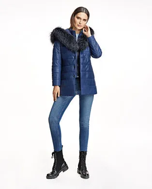 Jackets Women039s Maximilian Leather Jacket With Fox Hood
