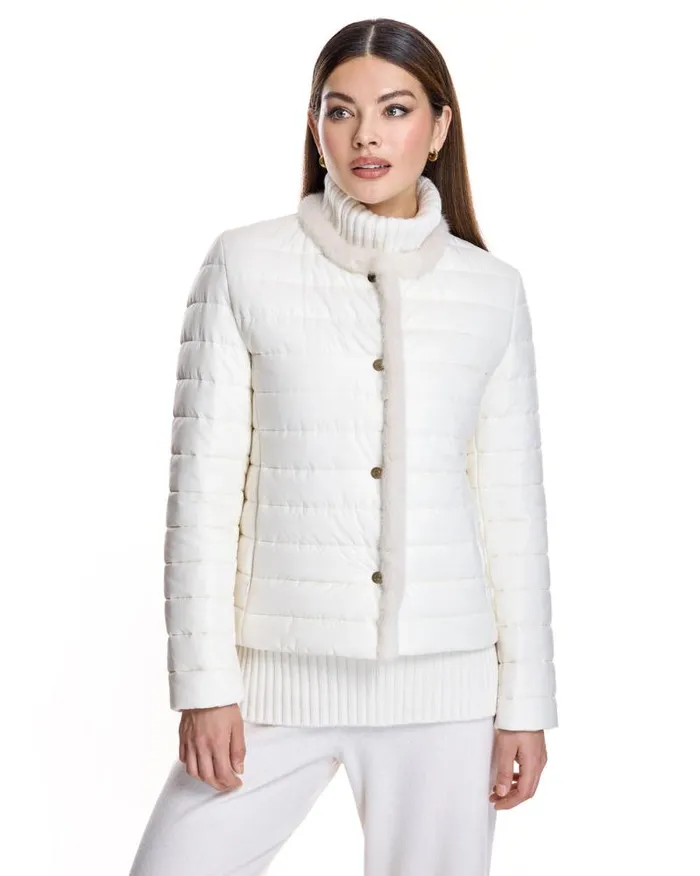 Jackets Women039s Maximilian Nylon Jacket With Mink Trim