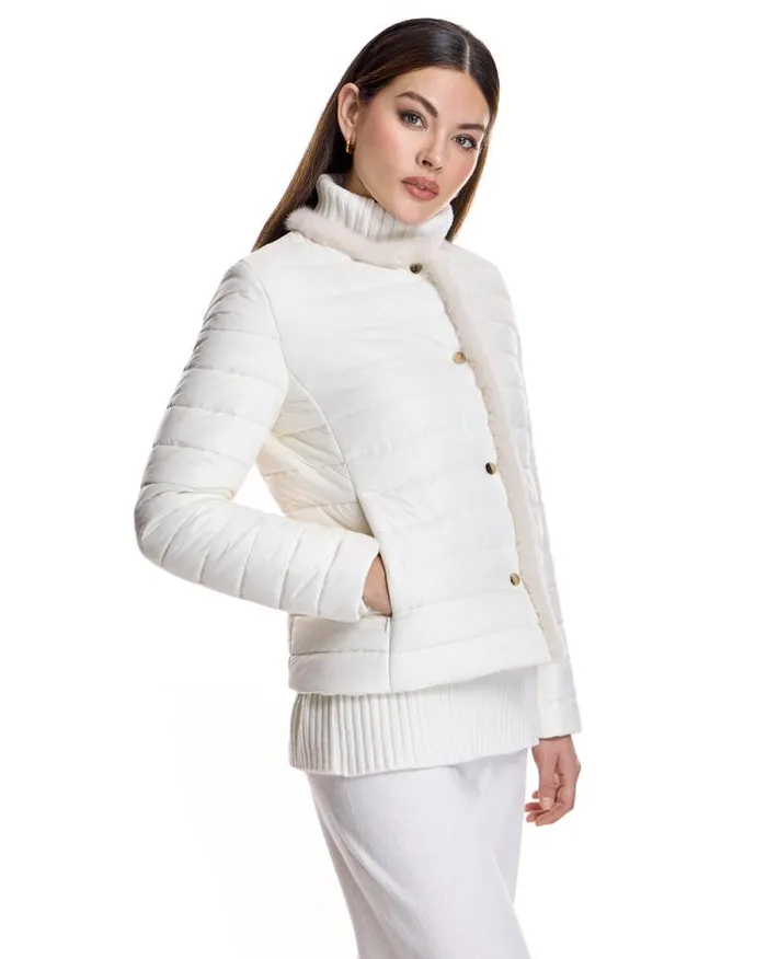 Jackets Women039s Maximilian Nylon Jacket With Mink Trim