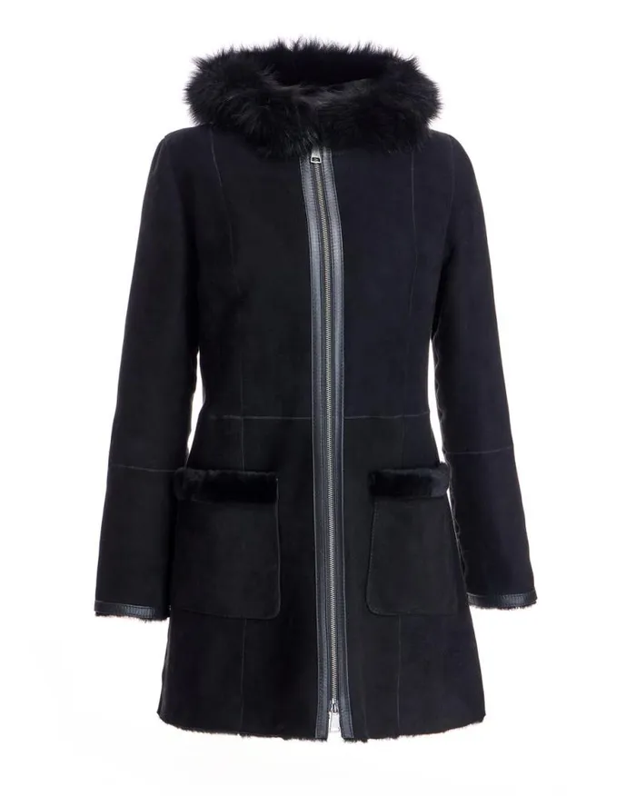 Jackets Women039s Maximilian Shearling Lamb Jacket With Toscana Lamb Trim Hood