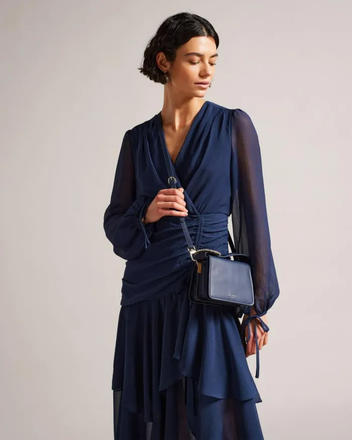 Jewel Detail Crossbody Bag Dark Blue Women Ted Baker Bags