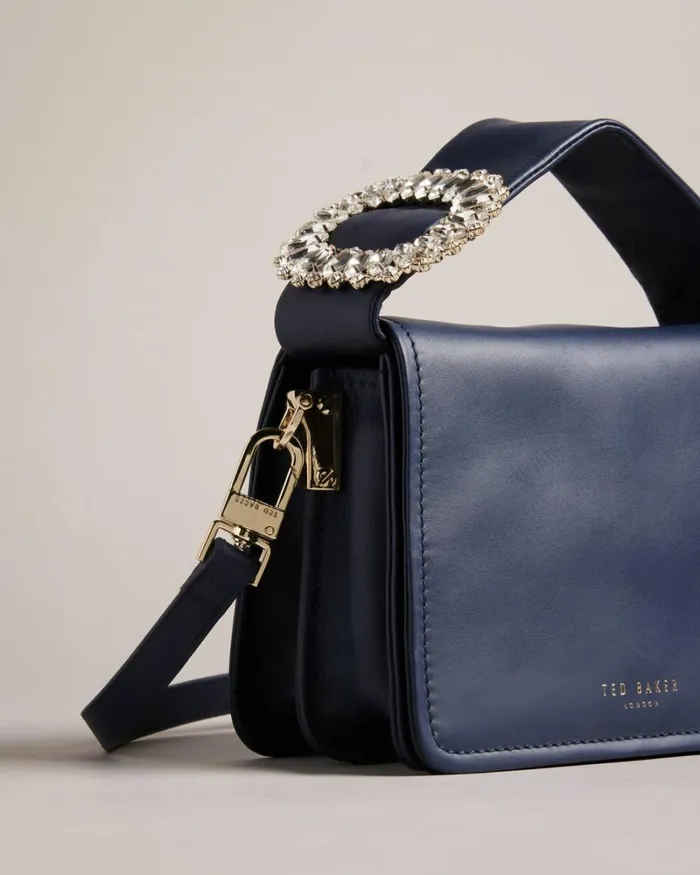 Jewel Detail Crossbody Bag Dark Blue Women Ted Baker Bags