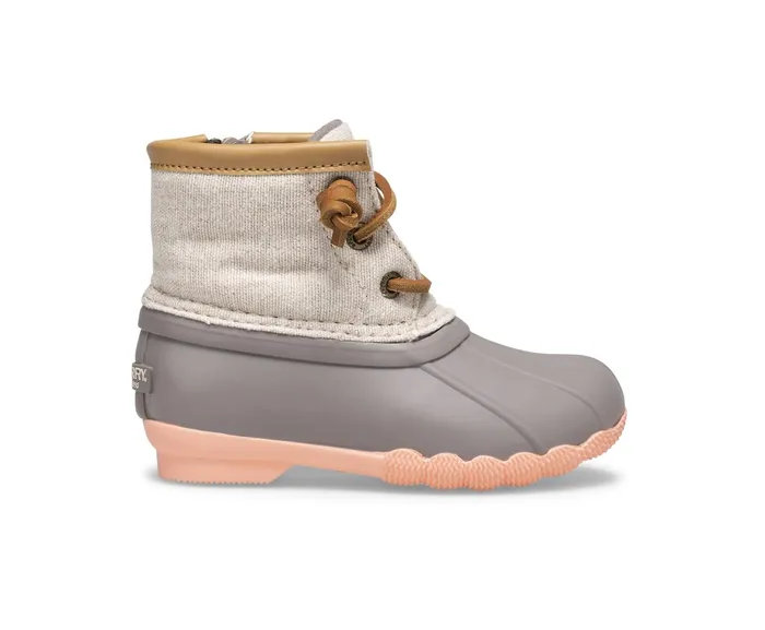Kids Saltwater Duck Boot Linen Rose Sperry Boots