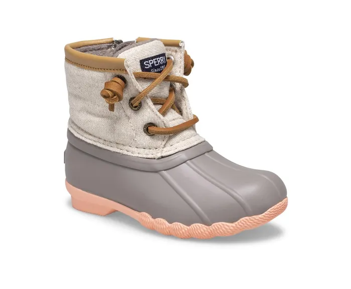 Kids Saltwater Duck Boot Linen Rose Sperry Boots Kids Saltwater Duck Boot Linen Rose Sperry Boots