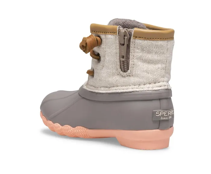 Kids Saltwater Duck Boot Linen Rose Sperry Boots Kids Saltwater Duck Boot Linen Rose Sperry Boots