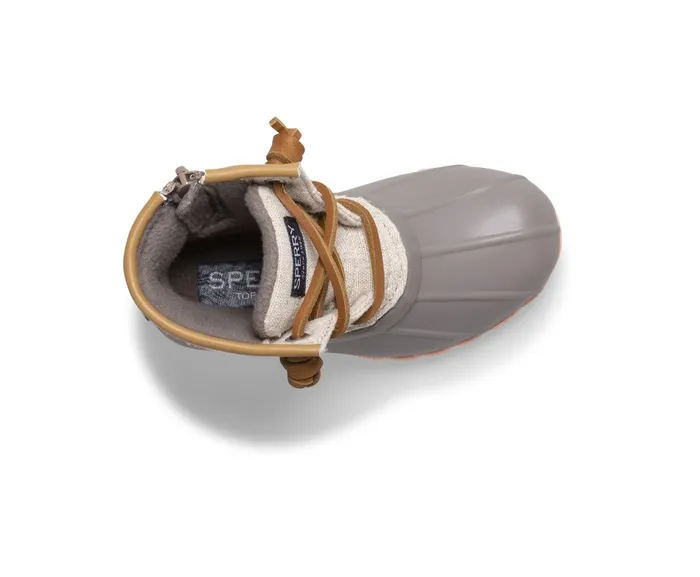 Kids Saltwater Duck Boot Linen Rose Sperry Boots Kids Saltwater Duck Boot Linen Rose Sperry Boots