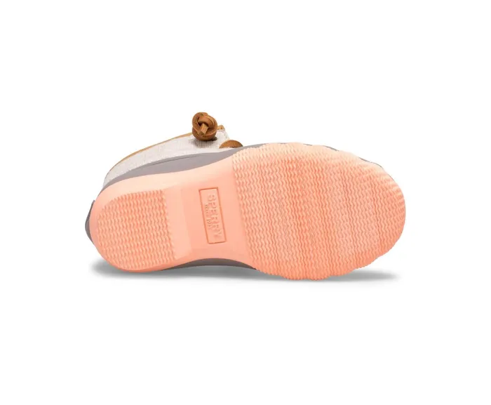 Kids Saltwater Duck Boot Linen Rose Sperry Boots Kids Saltwater Duck Boot Linen Rose Sperry Boots
