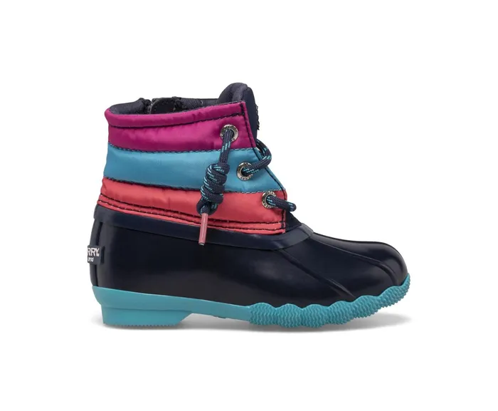 Kids Saltwater Junior Duck Boot Navy Multi Sperry Boots
