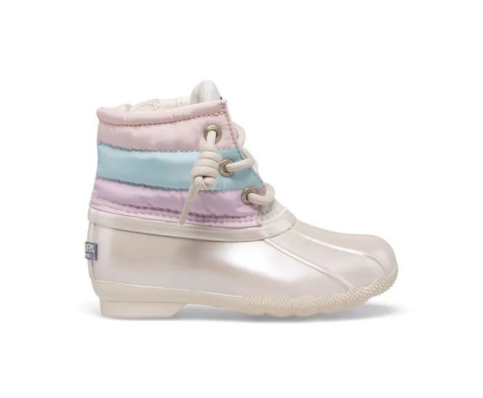 Kids Saltwater Junior Duck Boot Pastel Multi Sperry Boots